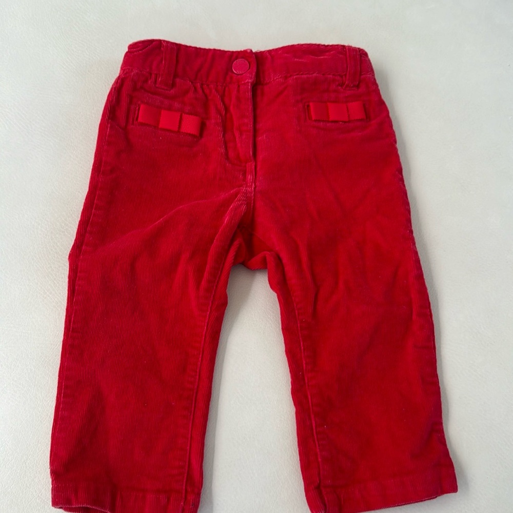 Jacadi red cord pants